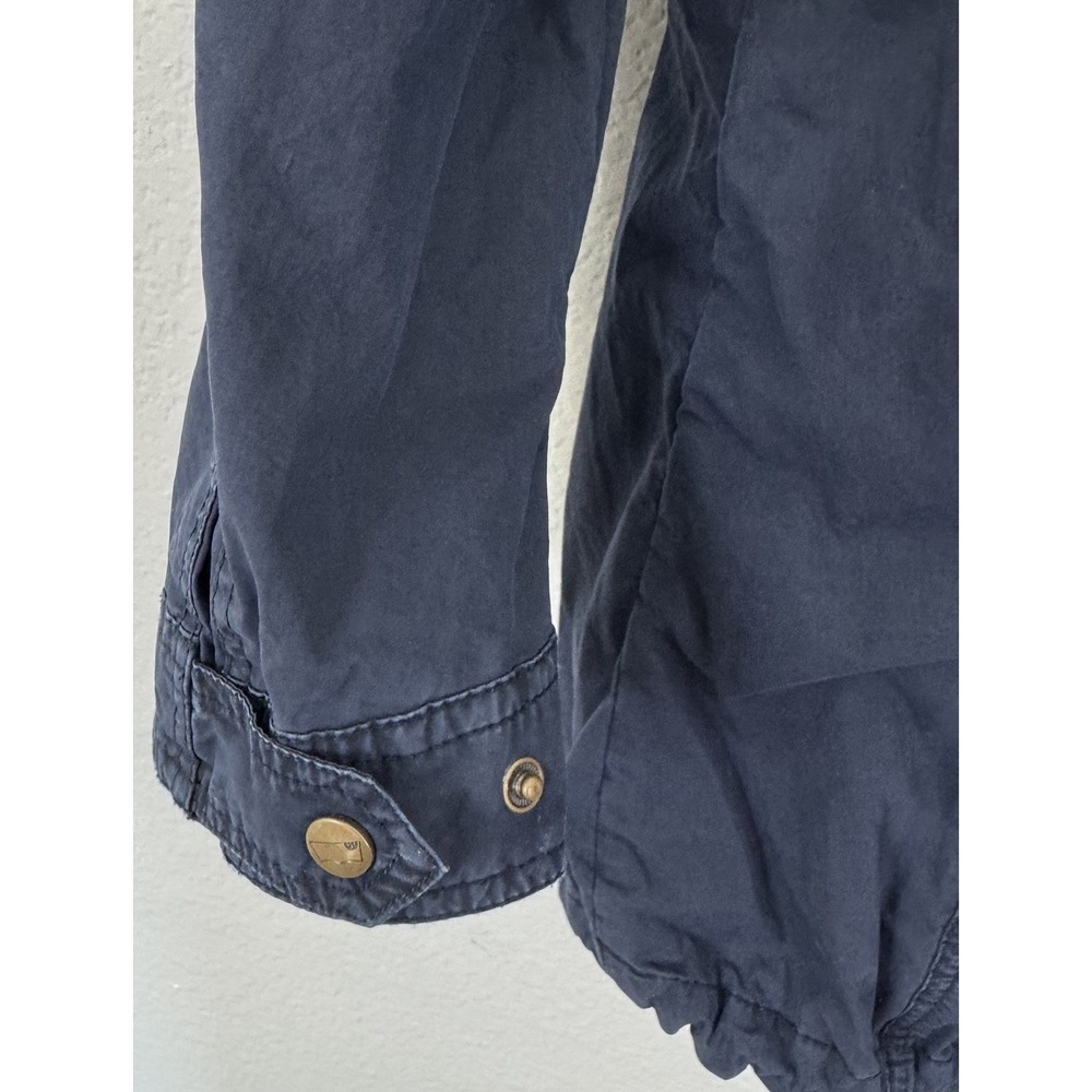 Levis Utility Jacket Woman Large Navy Hooded Zip Button Hiking Removable Hood - Picture 8 of 16